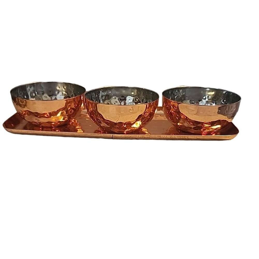 Gatherings Godinger Silver Art Co Copper Condiment 3 Bowl Set